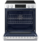 Samsung NSE90H63SWAC Electric Range, 6.3 cu. ft. Capacity, 30 inch Exterior Width, True Convection, 5 Burners, Storage Drawer, & , Self Clean, 3,600 W Highest Element, White colour, Express Boil™, SmartThings™