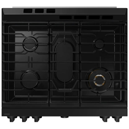 Samsung Bespoke NSG6DG8700SRAA Gas Range, 6 cu. ft. Capacity, 30 inch Exterior Width, Self Clean, True Convection, 5 Burners, Storage Drawer, & , 23,000 BTU Highest Burner, Stainless Steel colour Smart Oven Camera