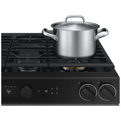 Samsung Bespoke NSG6DG8700SRAA Gas Range, 6 cu. ft. Capacity, 30 inch Exterior Width, Self Clean, True Convection, 5 Burners, Storage Drawer, & , 23,000 BTU Highest Burner, Stainless Steel colour Smart Oven Camera