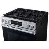 Samsung NSG70H60SRAA Gas Range, 6 cu. ft. Capacity, 30 inch Exterior Width, Self Clean, Convection, 5 Burners, Storage Drawer, Air Fry, 17,000 BTU Highest Burner, Stainless Steel colour, SmartThings™
