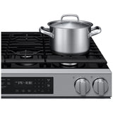 Samsung NSG70H60SRAA Gas Range, 6 cu. ft. Capacity, 30 inch Exterior Width, Self Clean, Convection, 5 Burners, Storage Drawer, Air Fry, 17,000 BTU Highest Burner, Stainless Steel colour, SmartThings™