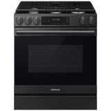 Samsung NSG80H60SEAA Gas Range, 6 cu. ft. Capacity, 30 inch Exterior Width, Self Clean, True Convection, 5 Burners, Storage Drawer, & , 18,000 BTU Highest Burner, Matt Black Stainless colour, SmartThings™