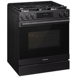 Samsung NSG80H60SEAA Gas Range, 6 cu. ft. Capacity, 30 inch Exterior Width, Self Clean, True Convection, 5 Burners, Storage Drawer, & , 18,000 BTU Highest Burner, Matt Black Stainless colour, SmartThings™