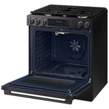 Samsung NSG80H60SEAA Gas Range, 6 cu. ft. Capacity, 30 inch Exterior Width, Self Clean, True Convection, 5 Burners, Storage Drawer, & , 18,000 BTU Highest Burner, Matt Black Stainless colour, SmartThings™