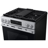 Samsung NSG80H60SRAA Gas Range, 6 cu. ft. Capacity, 30 inch Exterior Width, Self Clean, True Convection, 5 Burners, Storage Drawer, & , 18,000 BTU Highest Burner, Stainless Steel colour, SmartThings™