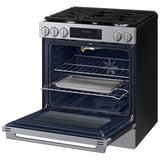 Samsung NSG80H60SRAA Gas Range, 6 cu. ft. Capacity, 30 inch Exterior Width, Self Clean, True Convection, 5 Burners, Storage Drawer, & , 18,000 BTU Highest Burner, Stainless Steel colour, SmartThings™