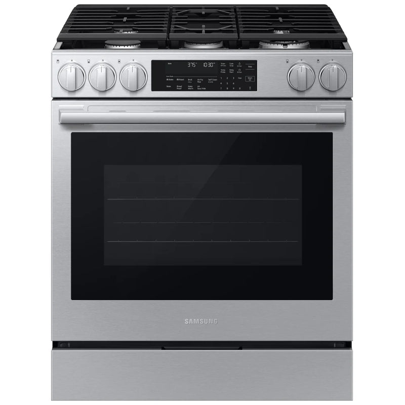 Samsung NSG90H60SRAA Gas Range, 6 cu. ft. Capacity, 30 inch Exterior Width, Self Clean, True Convection, 5 Burners, Storage Drawer, & , 23,000 BTU Highest Burner, Stainless Steel colour