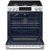 Samsung NSG90H60SWAA Gas Range, 6 cu. ft. Capacity, 30 inch Exterior Width, Self Clean, True Convection, 5 Burners, Storage Drawer, & , 23,000 BTU Highest Burner, White colour