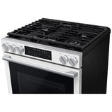 Samsung NSG90H60SWAA Gas Range, 6 cu. ft. Capacity, 30 inch Exterior Width, Self Clean, True Convection, 5 Burners, Storage Drawer, & , 23,000 BTU Highest Burner, White colour