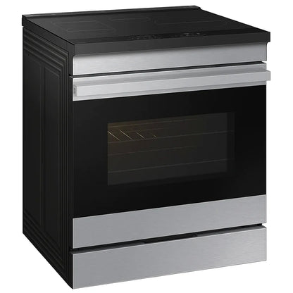Samsung NSI6DG9500SRAC Induction Range, 6.3 cu. ft. Capacity, 30 inch Exterior Width, True Convection, 4 Burners, Storage Drawer, & , Self Clean, 4,300 Watts Highest Burner Element, Stainless Steel colour
