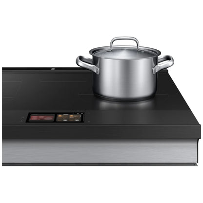 Samsung Bespoke NSI6DG9900SRAC Induction Range, 6.3 cu. ft. Capacity, 30 inch Exterior Width, True Convection, 4 Burners, Storage Drawer, & , Self Clean, 3,600 Watts Highest Burner Element, Stainless Steel colour