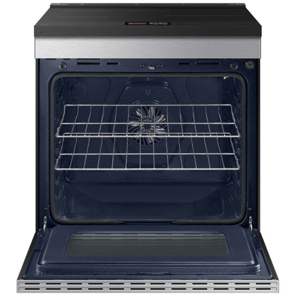 Samsung Bespoke NSI6DG9900SRAC Induction Range, 6.3 cu. ft. Capacity, 30 inch Exterior Width, True Convection, 4 Burners, Storage Drawer, & , Self Clean, 3,600 Watts Highest Burner Element, Stainless Steel colour