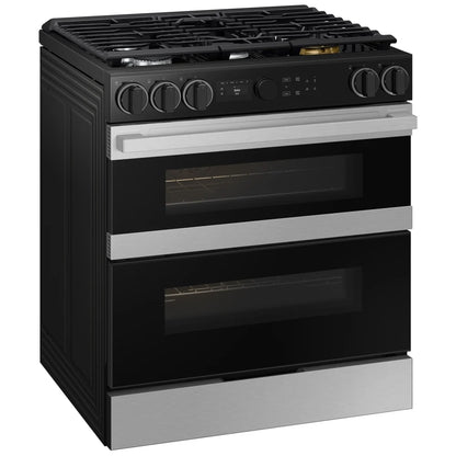Samsung NSY6DG8550SRAC Dual Fuel Range, 6 cu. ft. Capacity, 30 inch Exterior Width, True Convection, Storage Drawer, & , Self Clean, Double Oven, Stainless Steel colour