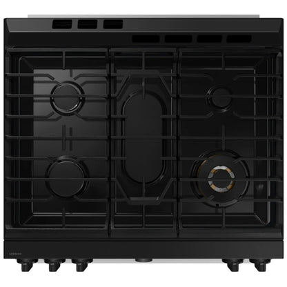 Samsung NSY6DG8550SRAC Dual Fuel Range, 6 cu. ft. Capacity, 30 inch Exterior Width, True Convection, Storage Drawer, & , Self Clean, Double Oven, Stainless Steel colour