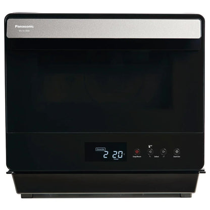 Panasonic NUSC180B Countertop Microwave Steam Oven, 0.7 cu. ft. Capacity, Convection, Stainless Steel Interior, Air Fry, Black colour