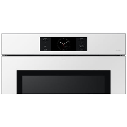 Samsung Bespoke NV51CB700S12AA Single Wall Oven, 30 inch Exterior Width, Convection, Self Clean, 5.1 cu. ft. Capacity, Temperature Probe, Wifi Enabled, Air Fry, White colour AlI Pro Cooking, Air Fry, Push-to-Open Door, FlexDuo