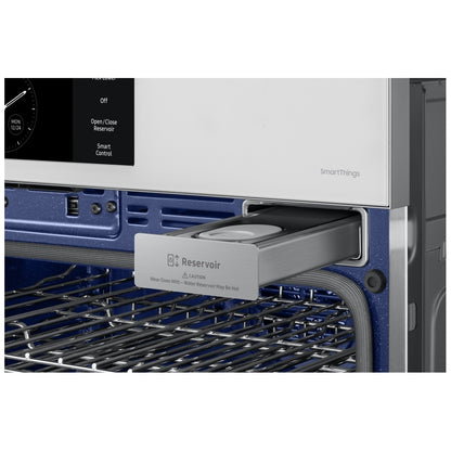 Samsung Bespoke NV51CB700S12AA Single Wall Oven, 30 inch Exterior Width, Convection, Self Clean, 5.1 cu. ft. Capacity, Temperature Probe, Wifi Enabled, Air Fry, White colour AlI Pro Cooking, Air Fry, Push-to-Open Door, FlexDuo
