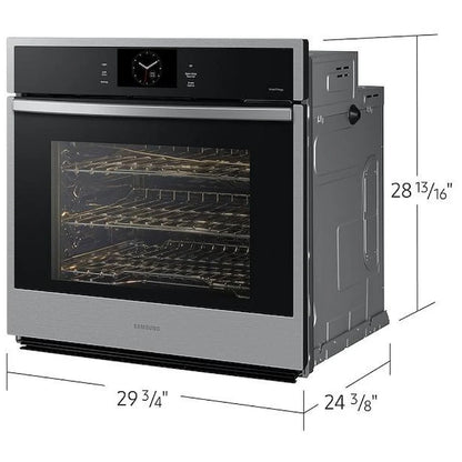 Samsung NV51CG600SSRAA Single Wall Oven, 30 inch Exterior Width, Convection, Self Clean, 5.1 cu. ft. Capacity, Temperature Probe, Wifi Enabled, Air Fry, Stainless Steel colour
