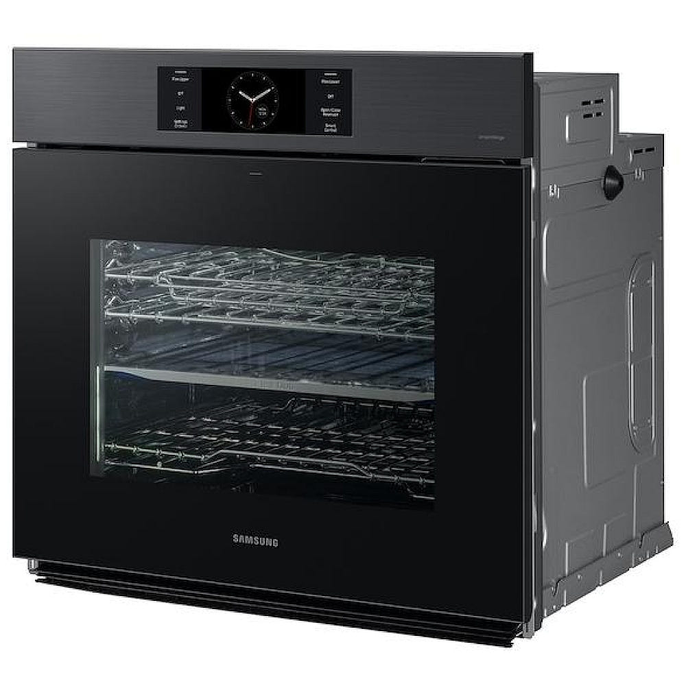 Samsung Bespoke NV51CG700SMTAA Single Wall Oven, 30 inch Exterior Width, Convection, Self Clean, 5.1 cu. ft. Capacity, Temperature Probe, Wifi Enabled, Air Fry, Black Matte Steel colour AlI Pro Cooking, Air Fry, Push-to-Open Door, FlexDuo