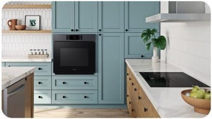 Samsung Bespoke NV51CG700SMTAA Single Wall Oven, 30 inch Exterior Width, Convection, Self Clean, 5.1 cu. ft. Capacity, Temperature Probe, Wifi Enabled, Air Fry, Black Matte Steel colour AlI Pro Cooking, Air Fry, Push-to-Open Door, FlexDuo