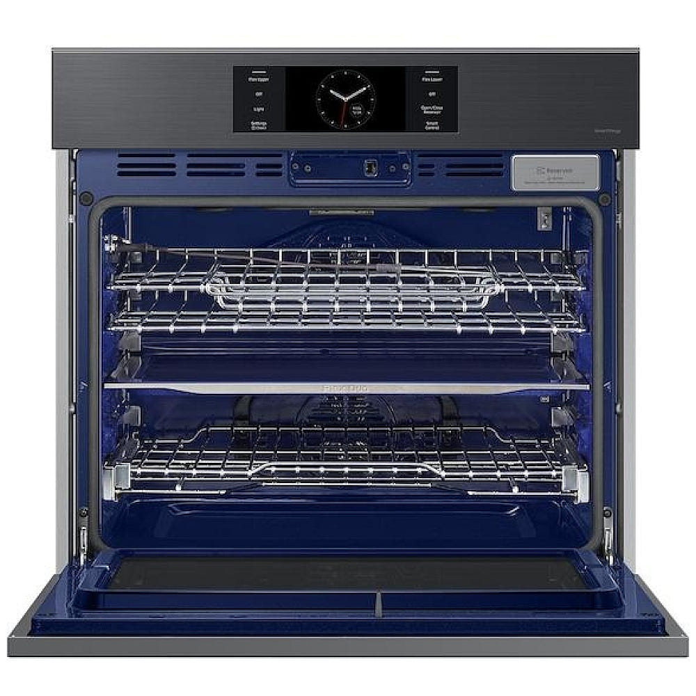 Samsung Bespoke NV51CG700SMTAA Single Wall Oven, 30 inch Exterior Width, Convection, Self Clean, 5.1 cu. ft. Capacity, Temperature Probe, Wifi Enabled, Air Fry, Black Matte Steel colour AlI Pro Cooking, Air Fry, Push-to-Open Door, FlexDuo