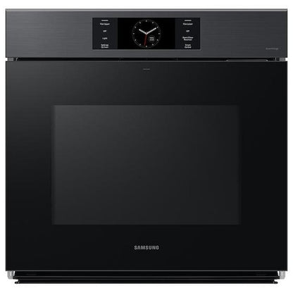 Samsung Bespoke NV51CG700SMTAA Single Wall Oven, 30 inch Exterior Width, Convection, Self Clean, 5.1 cu. ft. Capacity, Temperature Probe, Wifi Enabled, Air Fry, Black Matte Steel colour AlI Pro Cooking, Air Fry, Push-to-Open Door, FlexDuo