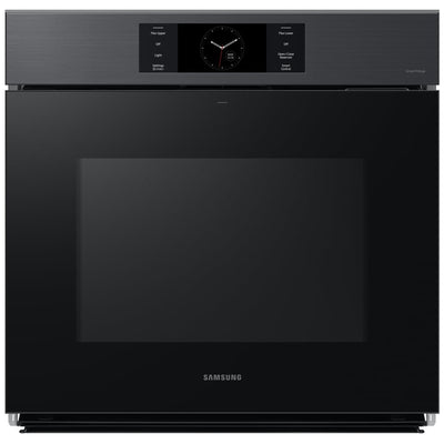 Samsung Bespoke NV51CG700SMTAA Single Wall Oven, 30 inch Exterior Width, Convection, Self Clean, 5.1 cu. ft. Capacity, Temperature Probe, Wifi Enabled, Air Fry, Black Matte Steel colour AlI Pro Cooking, Air Fry, Push-to-Open Door, FlexDuo