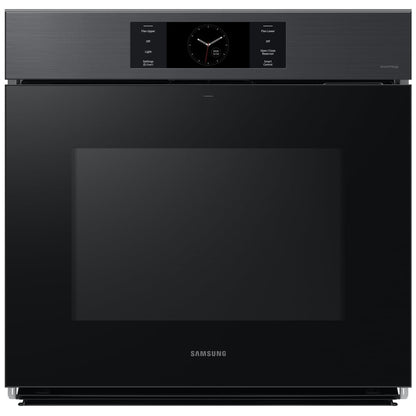 Samsung Bespoke NV51CG700SMTAA Single Wall Oven, 30 inch Exterior Width, Convection, Self Clean, 5.1 cu. ft. Capacity, Temperature Probe, Wifi Enabled, Air Fry, Black Matte Steel colour AlI Pro Cooking, Air Fry, Push-to-Open Door, FlexDuo