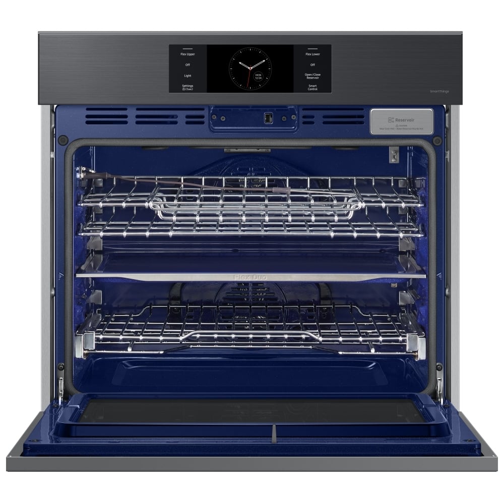 Samsung Bespoke NV51CG700SMTAA Single Wall Oven, 30 inch Exterior Width, Convection, Self Clean, 5.1 cu. ft. Capacity, Temperature Probe, Wifi Enabled, Air Fry, Black Matte Steel colour AlI Pro Cooking, Air Fry, Push-to-Open Door, FlexDuo