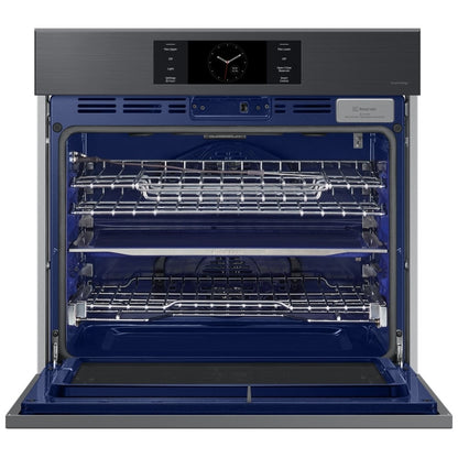 Samsung Bespoke NV51CG700SMTAA Single Wall Oven, 30 inch Exterior Width, Convection, Self Clean, 5.1 cu. ft. Capacity, Temperature Probe, Wifi Enabled, Air Fry, Black Matte Steel colour AlI Pro Cooking, Air Fry, Push-to-Open Door, FlexDuo