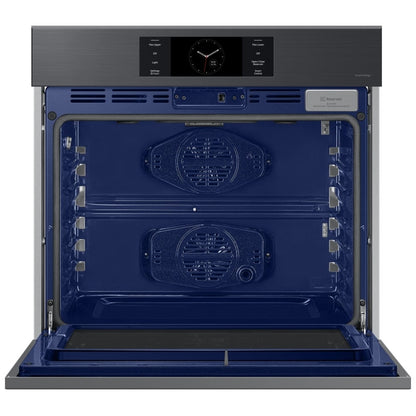 Samsung Bespoke NV51CG700SMTAA Single Wall Oven, 30 inch Exterior Width, Convection, Self Clean, 5.1 cu. ft. Capacity, Temperature Probe, Wifi Enabled, Air Fry, Black Matte Steel colour AlI Pro Cooking, Air Fry, Push-to-Open Door, FlexDuo