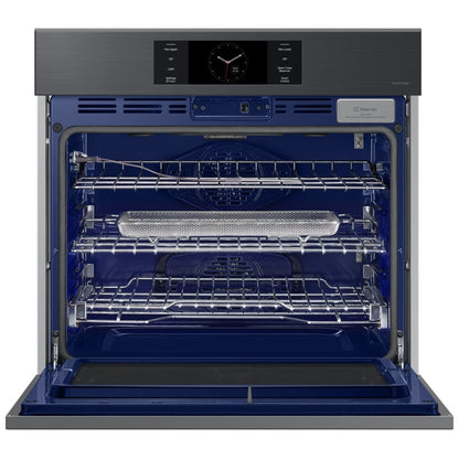 Samsung Bespoke NV51CG700SMTAA Single Wall Oven, 30 inch Exterior Width, Convection, Self Clean, 5.1 cu. ft. Capacity, Temperature Probe, Wifi Enabled, Air Fry, Black Matte Steel colour AlI Pro Cooking, Air Fry, Push-to-Open Door, FlexDuo