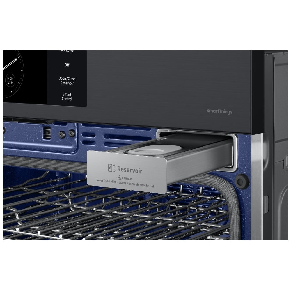 Samsung Bespoke NV51CG700SMTAA Single Wall Oven, 30 inch Exterior Width, Convection, Self Clean, 5.1 cu. ft. Capacity, Temperature Probe, Wifi Enabled, Air Fry, Black Matte Steel colour AlI Pro Cooking, Air Fry, Push-to-Open Door, FlexDuo