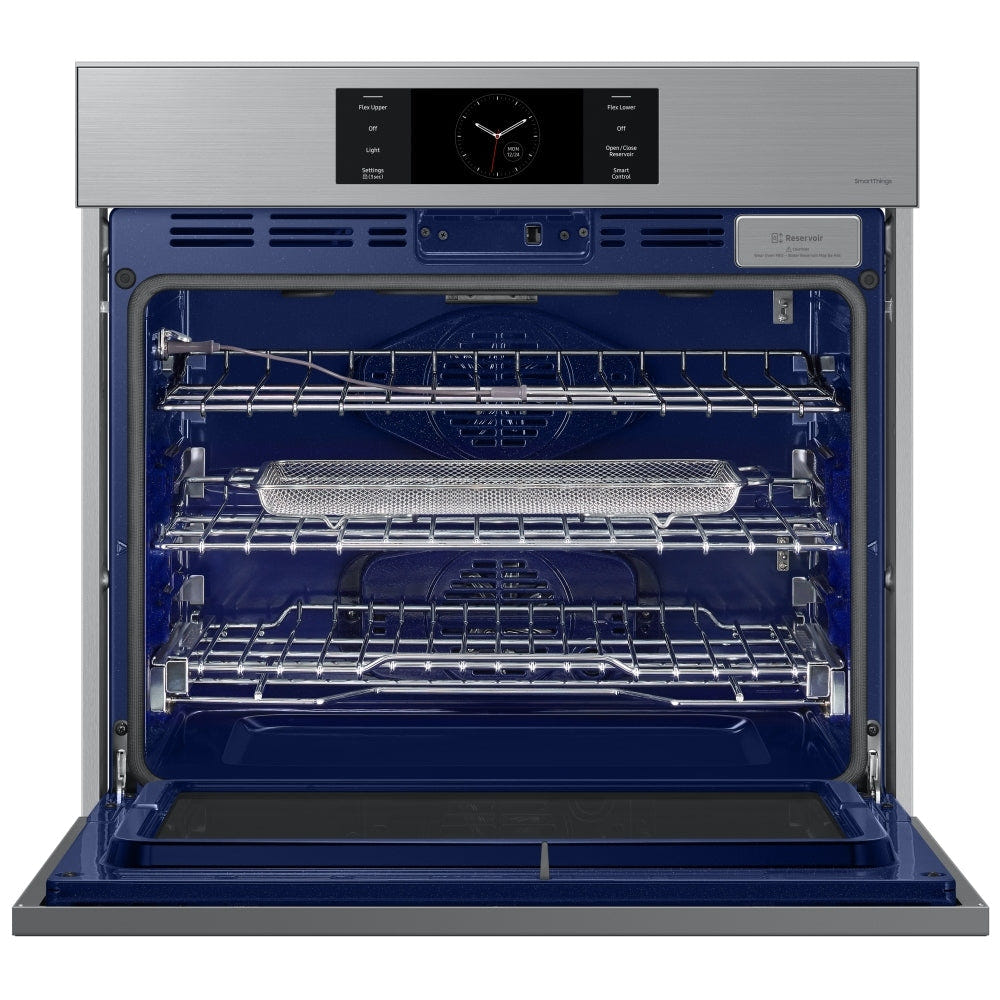 Samsung Bespoke NV51CG700SSRAA Single Wall Oven, 30 inch Exterior Width, Convection, Self Clean, 5.1 cu. ft. Capacity, Temperature Probe, Wifi Enabled, Air Fry, Stainless Steel colour