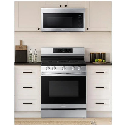 Samsung NX60A6511SS - NX60A6511SS/AA Gas Range, 6 cu. ft. Capacity, 30 inch Exterior Width, Self Clean, Convection, 5 Burners, Storage Drawer, Air Fry, 18,000 BTU Highest Burner, Stainless Steel colour