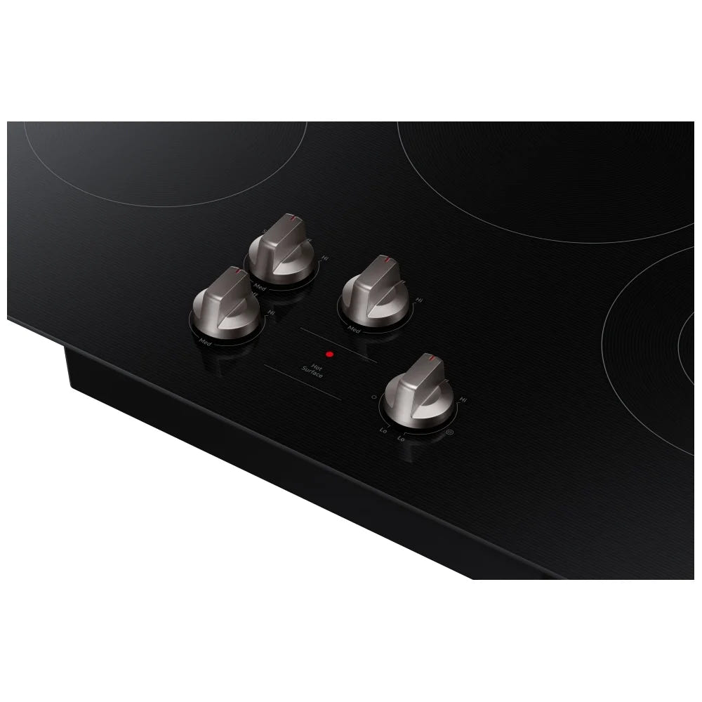 Samsung NZ30FG5332RKAA Electric Cooktop, 30 inch Exterior Width, 4 Burners, 2,500 Watts Highest Burner Element, Black colour