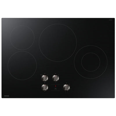Samsung NZ30FG5332RKAA Electric Cooktop, 30 inch Exterior Width, 4 Burners, 2,500 Watts Highest Burner Element, Black colour