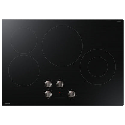 Samsung NZ30FG5332RKAA Electric Cooktop, 30 inch Exterior Width, 4 Burners, 2,500 Watts Highest Burner Element, Black colour