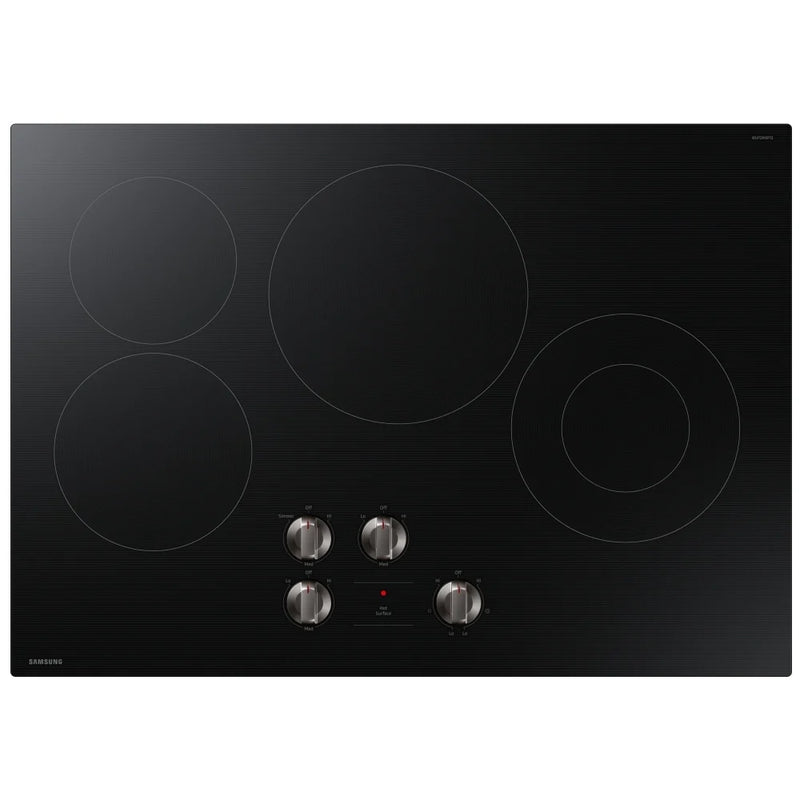 Samsung NZ30FG5332RKAA Electric Cooktop, 30 inch Exterior Width, 4 Burners, 2,500 W Highest Element, Black colour