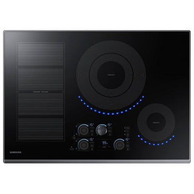 Samsung NZ30K7880UG Induction Cooktop, 30 inch Exterior Width, 4 Burners, 3,600 Watts Highest Burner Element