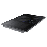 Samsung NZ30K7880UG - NZ30K7880UG/AA Induction Cooktop, 30 inch Exterior Width, 4 Burners, 3,600 W Highest Element, Black Stainless Steel colour