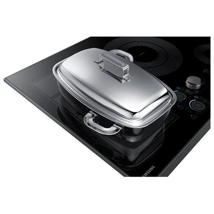 Samsung NZ36K7880UG Induction Cooktop, 36 inch Exterior Width, 5 Burners, 4,800 Watts Highest Burner Element, Black colour Virtual Flame
