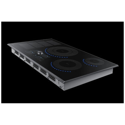 Samsung NZ36K7880UG Induction Cooktop, 36 inch Exterior Width, 5 Burners, 4,800 Watts Highest Burner Element, Black colour Virtual Flame