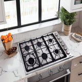 Vermont 36'' Stainless Steel Professional Gas Cooktop