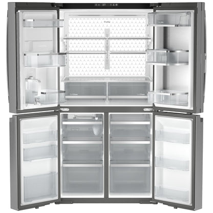 GE Profile PAD28BYTFS Bottom Freezer French Door Refrigerator, 36 inch Width, ENERGY STAR Certified, 28 cu. ft. Capacity, Water Dispenser (Interior), Ice Dispenser (Freezer Located), Stainless Steel colour