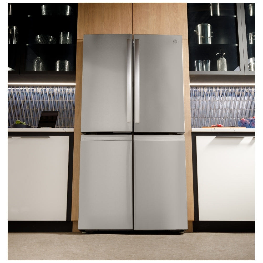 GE Profile PAD28BYTFS Bottom Freezer French Door Refrigerator, 36 inch Width, ENERGY STAR Certified, 28 cu. ft. Capacity, Water Dispenser (Interior), Ice Dispenser (Freezer Located), Stainless Steel colour