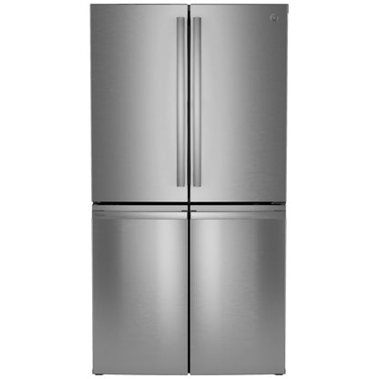 GE Profile PAD28BYTFS Bottom Freezer French Door Refrigerator, 36 inch Width, ENERGY STAR Certified, 28 cu. ft. Capacity, Water Dispenser (Interior), Ice Dispenser (Freezer Located), Stainless Steel colour