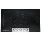 Frigidaire Professional PCCE3680AF Electric Cooktop, 36 inch Exterior Width, 5 Burners, 3,200 W Highest Element, Black Glass colour