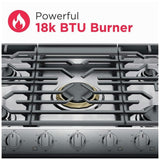 Frigidaire Professional PCCG3080AS Gas Cooktop, 30 inch Exterior Width, 5 Burners, 18,000 BTU Highest Burner, Stainless Steel colour