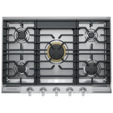 Frigidaire Professional PCCG3080AS Gas Cooktop, 30 inch Exterior Width, 5 Burners, 18,000 BTU Highest Burner, Stainless Steel colour